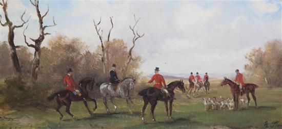 Rudolf Stone (19th century), Hunting scenes 5.25 x 11.5in.